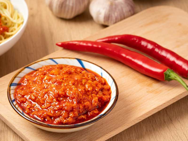 Macchina smerigliatrice per aglio per salsa di peperoncino