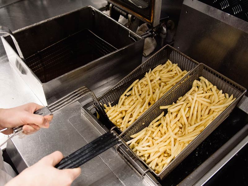 Macchina per la produzione di patatine fritte per il negozio di patatine fritte