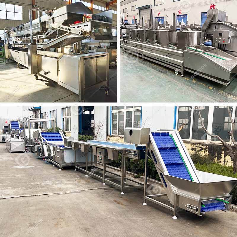 Linea di produzione completamente automatica di patatine fritte e patatine fritte    