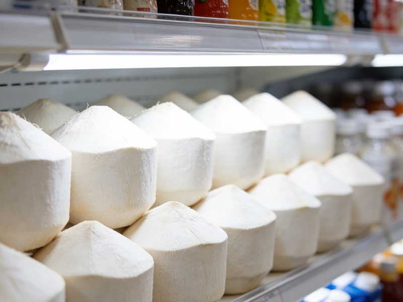 Macchina per sbucciare il cocco per il supermercato