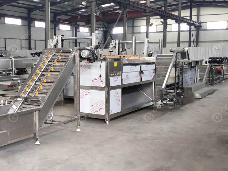 Yarı Otomatik Patates Kızartması Üretim Hattı Canlı Çekim