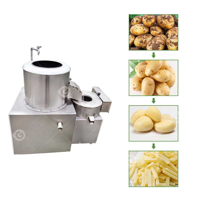 Potato Peeler and Slicer Machine