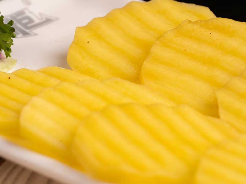 Potato Peeler and Slicer Machine For Wavy Potato Chips