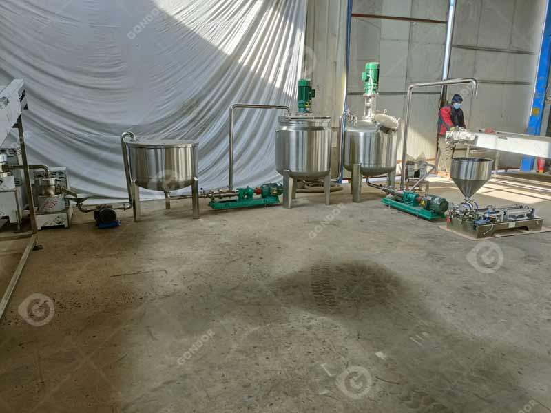 Ligne complète de production de beurre de cacahuète Live Shot2