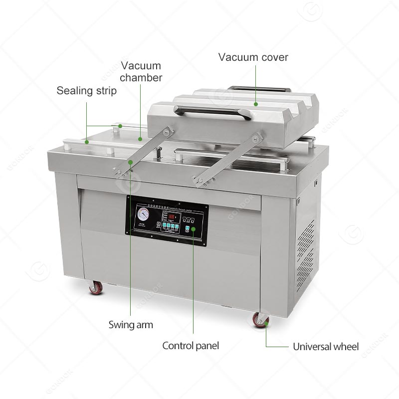 Machine d'emballage sous vide à double chambre