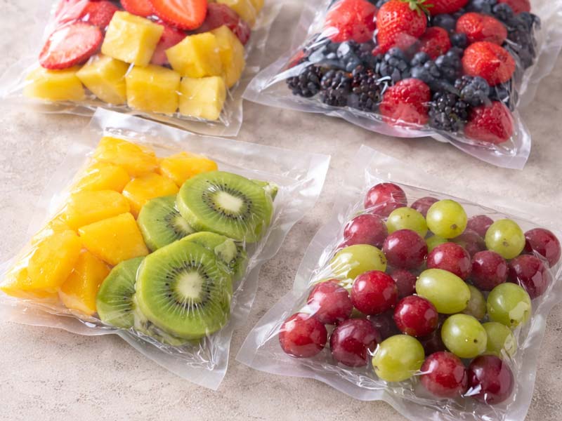 Machine d'emballage sous vide à double chambre pour fruits