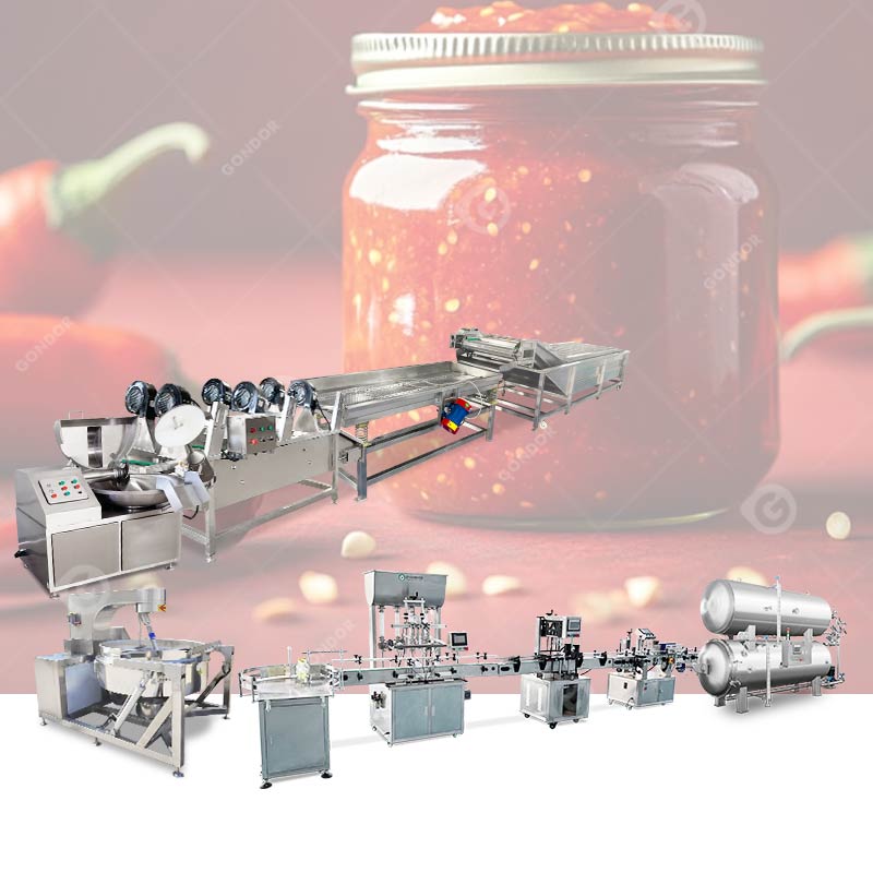 Linea di produzione industriale di salsa di peperoncino