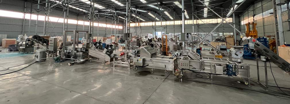 Linea semiautomatica di produzione di patatine fritte