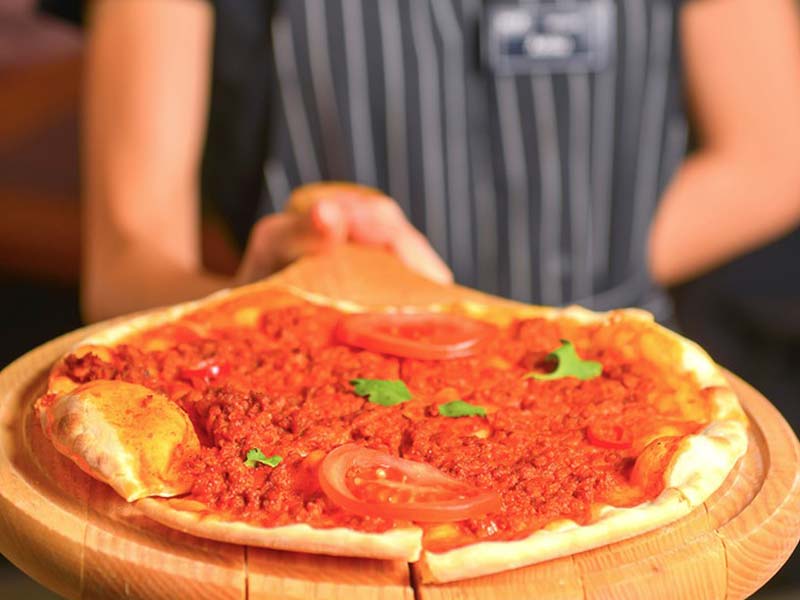 Tomato and Meat Sauce Pizza