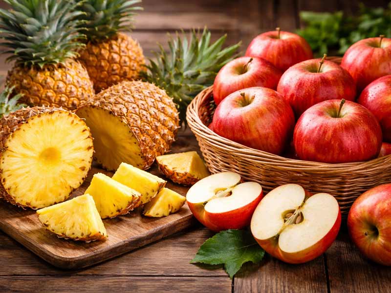 apples and pineapples