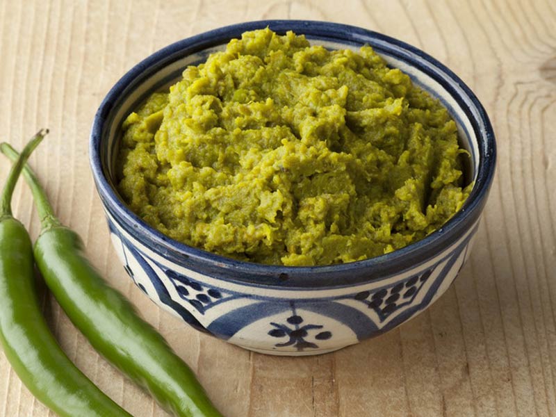 per la salsa ai peperoni verdi