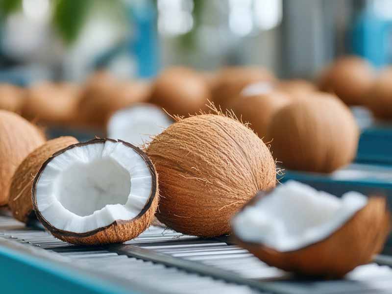 Macchina per sbucciare la buccia di cocco per la fabbrica di lavorazione della noce di cocco