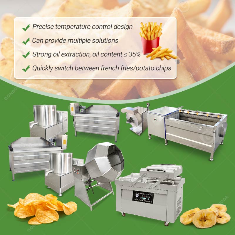 Linea di produzione semiautomatica di patatine fritte