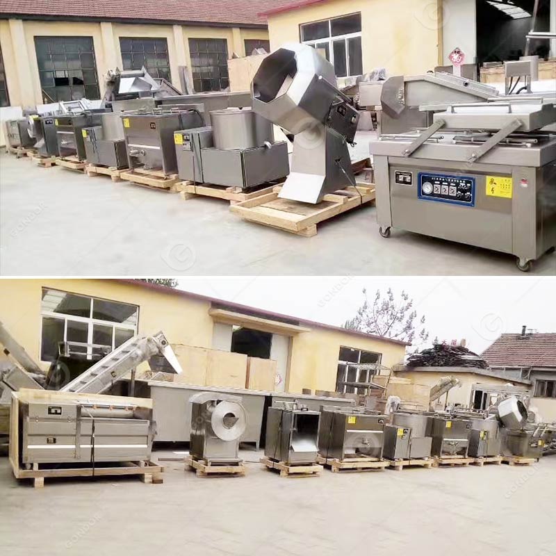 Linea di produzione semiautomatica di patatine fritte