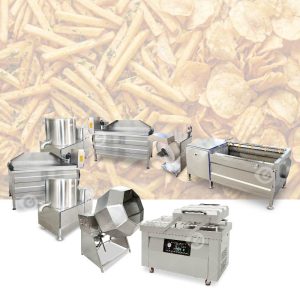 linea di produzione semiautomatica di patatine fritte