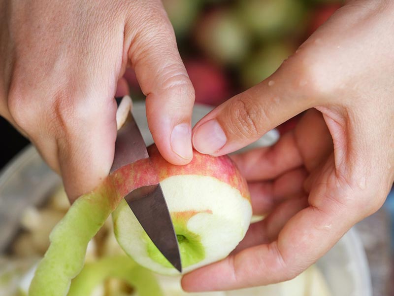 Hand-sliced Apples
