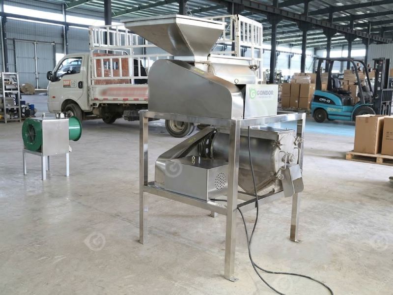 Fruit pulping machine left