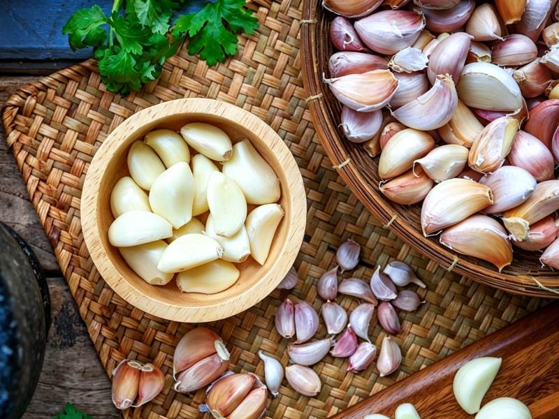 Garlic and peeled garlic